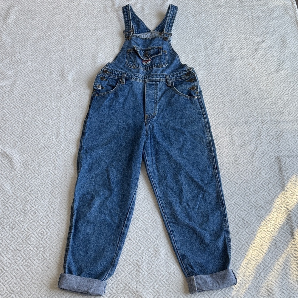 Helen Vintage  Blue Denim Women Jeans Overalls Sz S